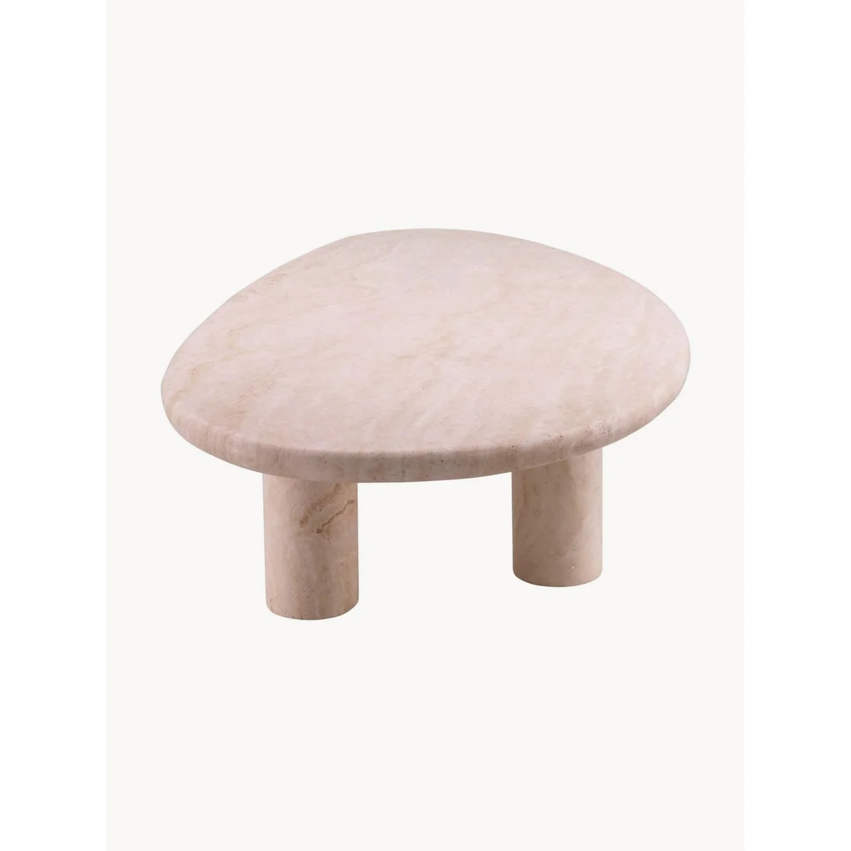 Organic-Shaped Travertine Coffee Table Prelude – image 4