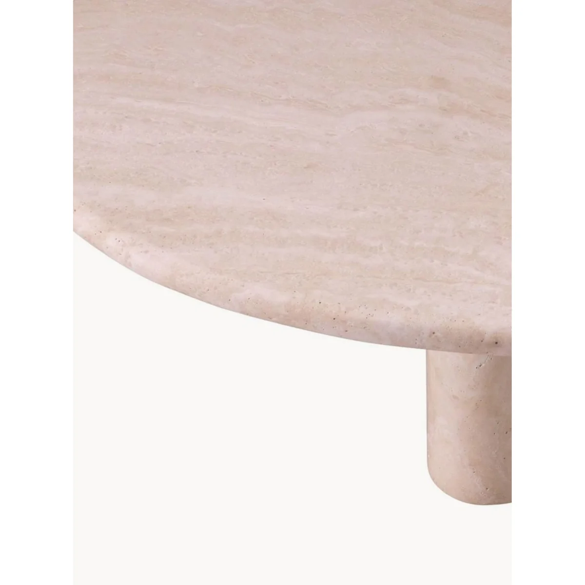 Organic-Shaped Travertine Coffee Table Prelude – image 5