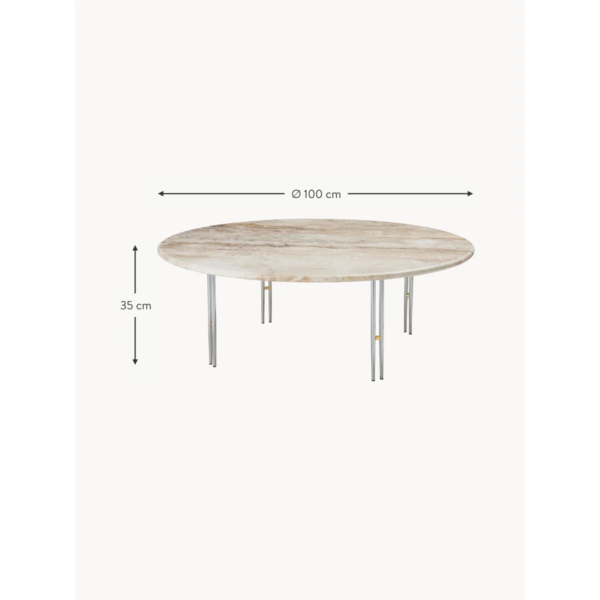 Round Marble Coffee Table Ioi, Ø 100 cm – image 3