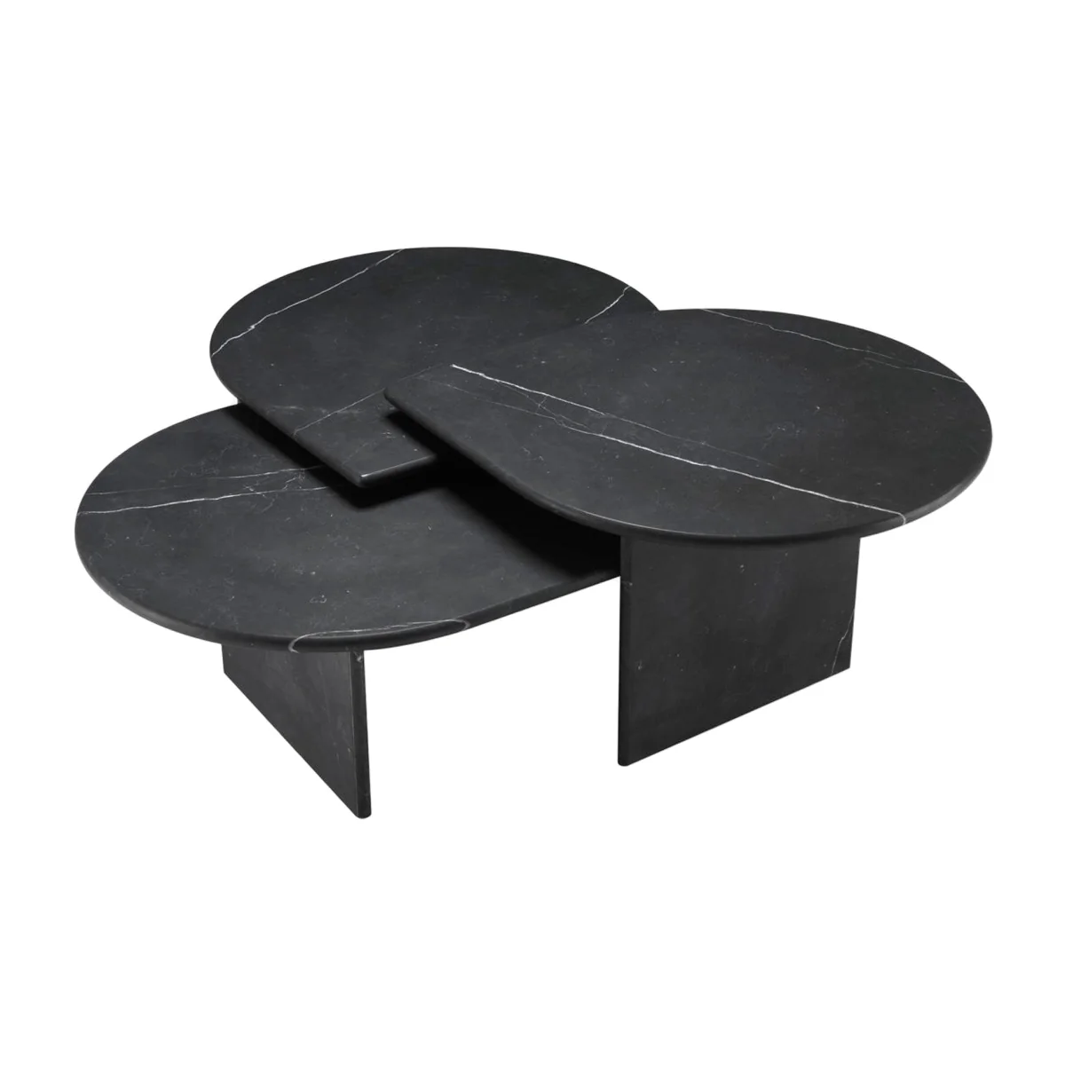 Marble Coffee Tables Naples, Set of 3 – image 1