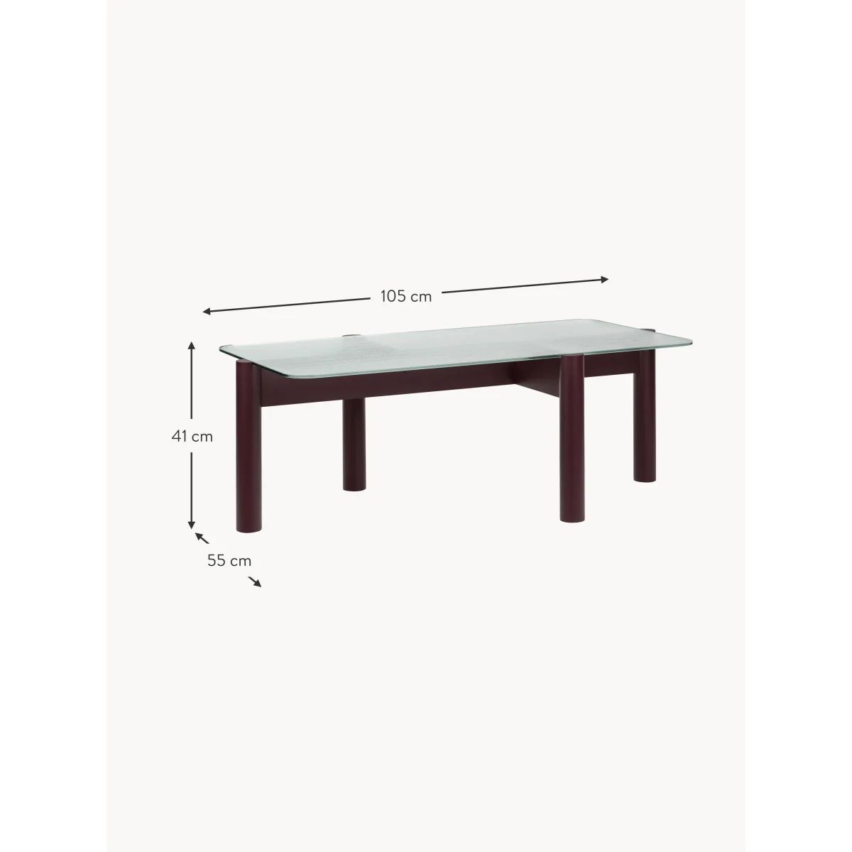 Coffee Table Kob with Glass Top – image 7