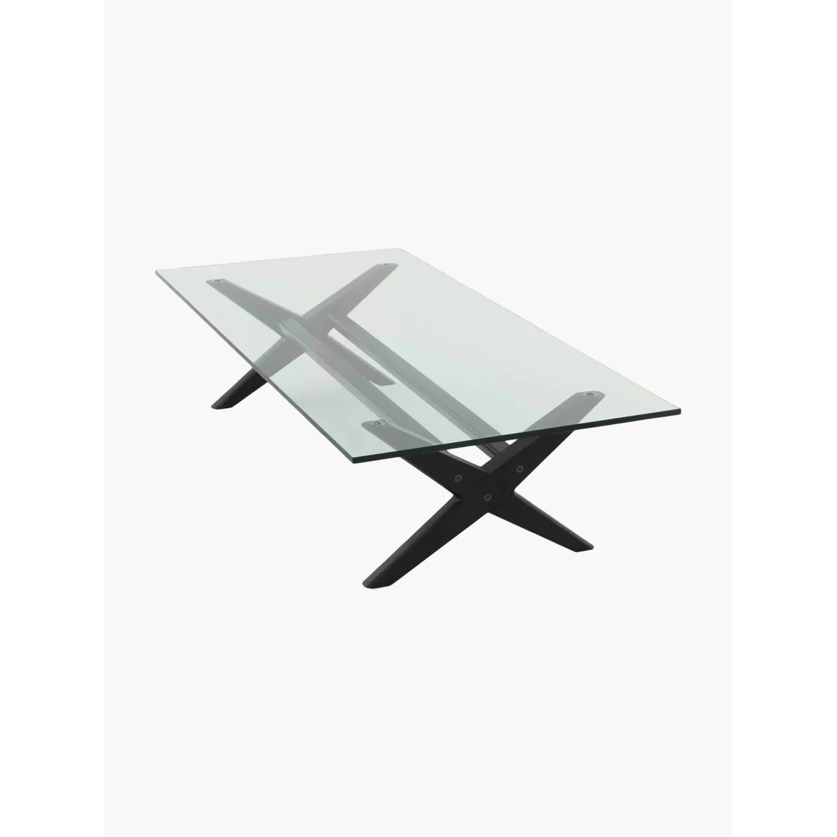 Mindi Wood Coffee Table Maynor with Glass Top – image 2