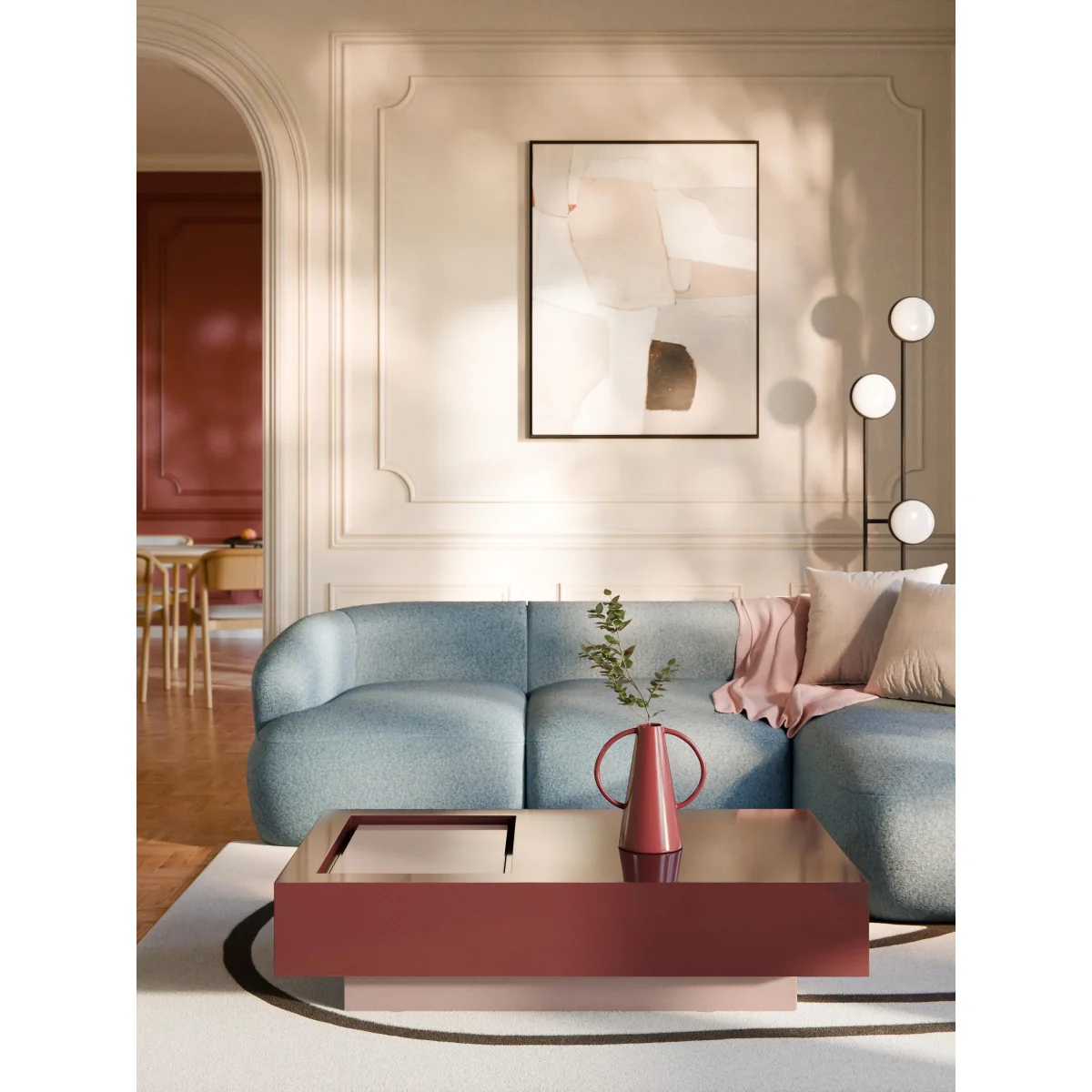 Rectangular Coffee Table Alessa with Storage Space – image 2