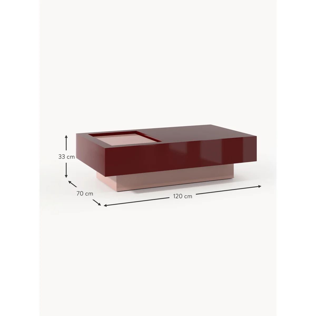 Rectangular Coffee Table Alessa with Storage Space – image 9