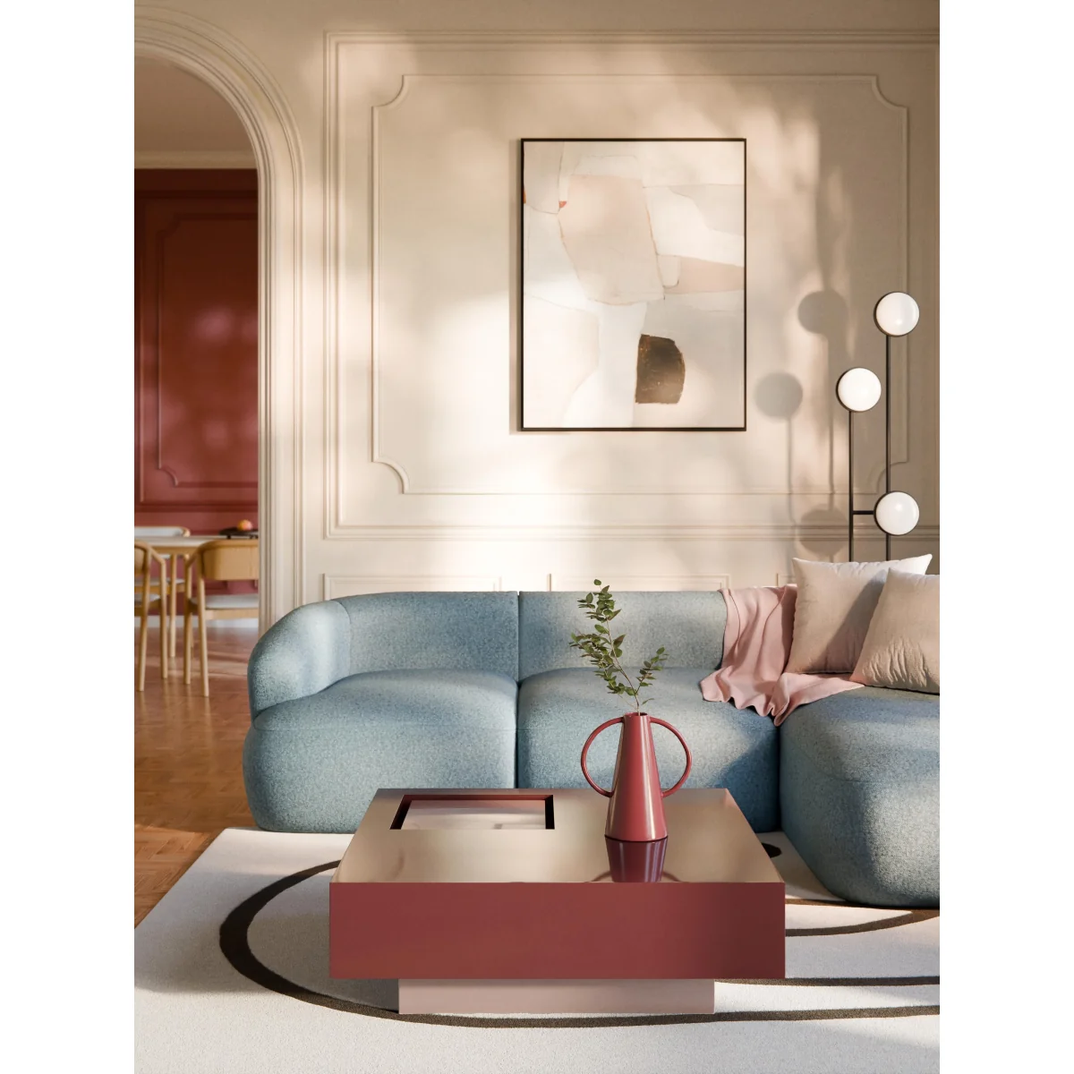 Square Coffee Table Alessa with Storage Space – image 2