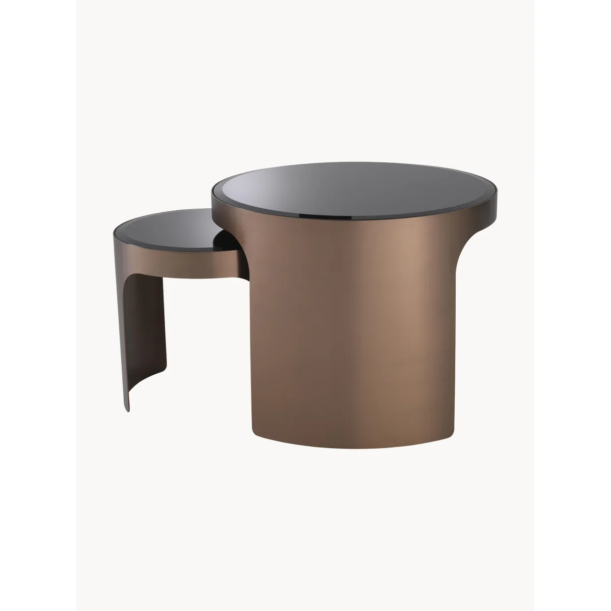 Coffee Tables Piemonte with Glass Tops, Set of 2 – image 2