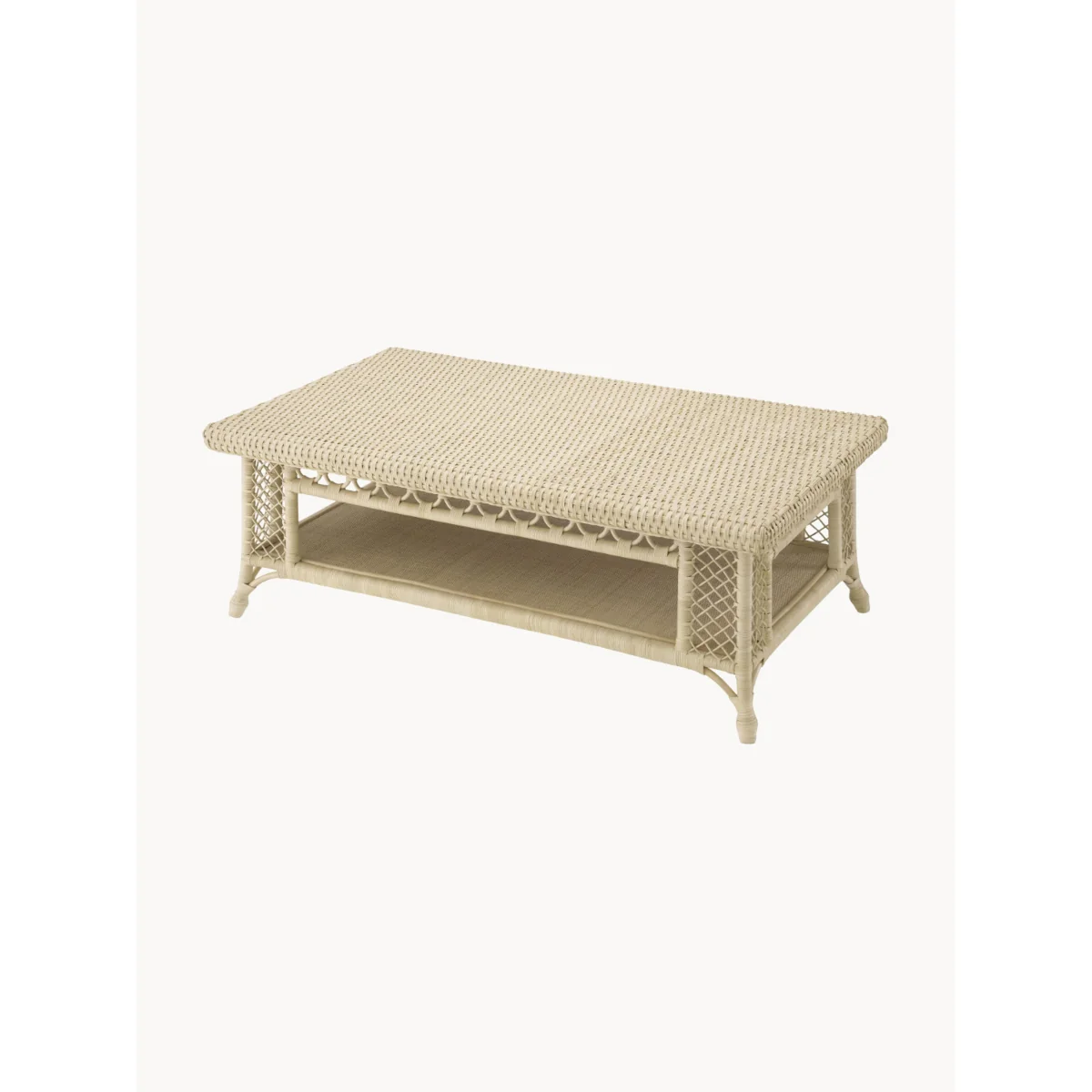 Rattan Coffe Table Saba with Shelf – image 3