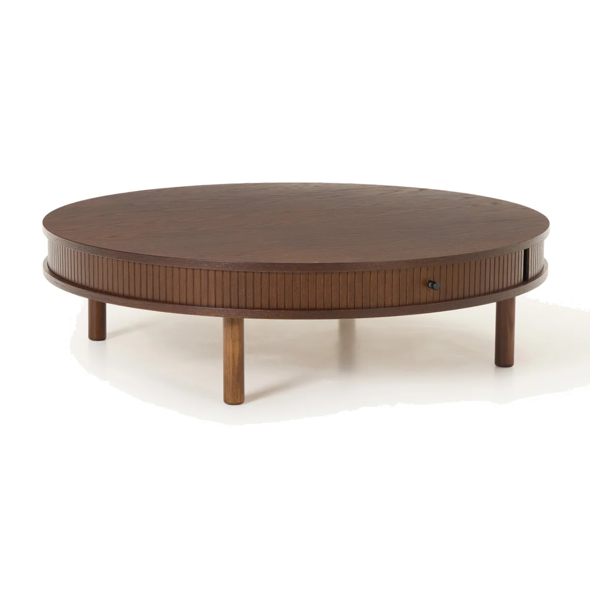 Coffee Table Calary with Fluted Front, Ø 110 cm – image 1