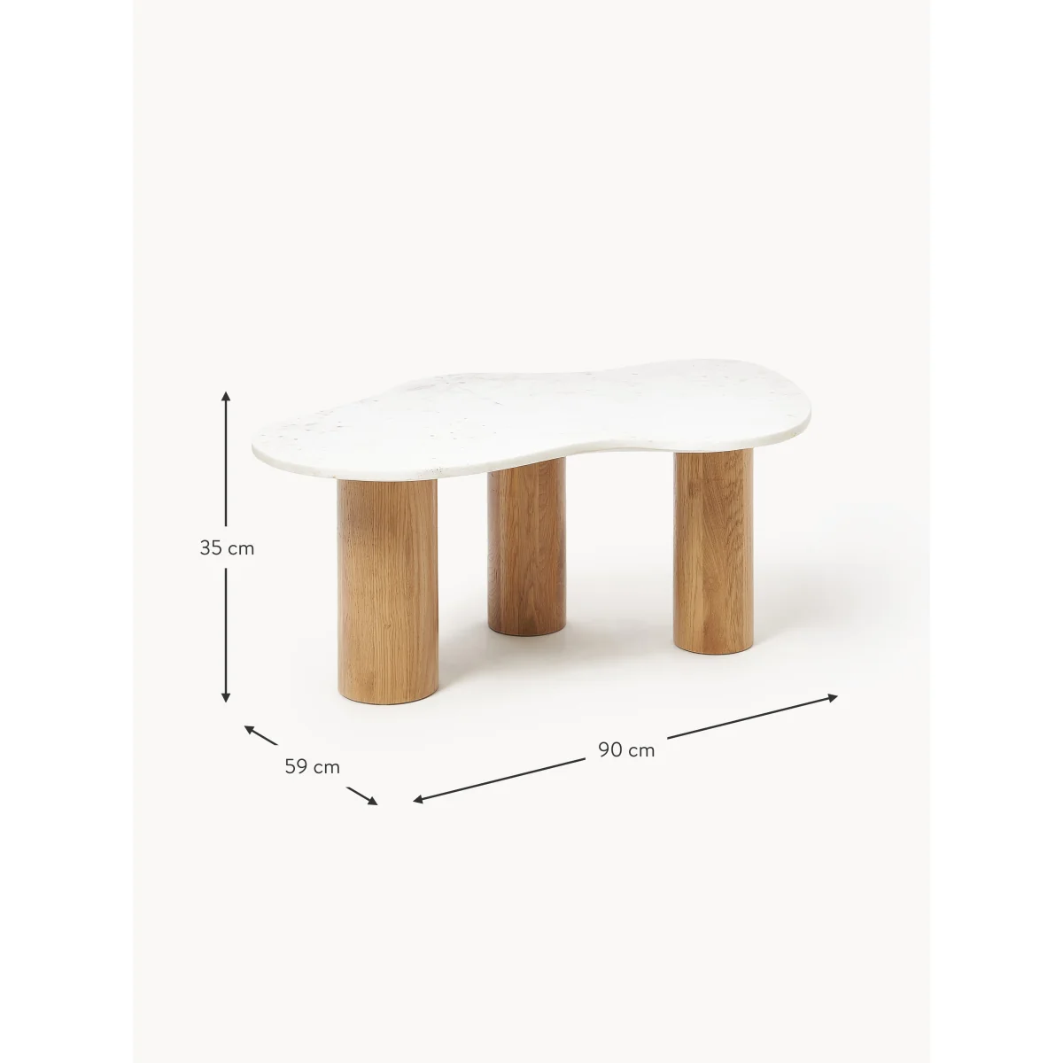 Organic-Shaped Marble Coffee Table Naruto – image 11