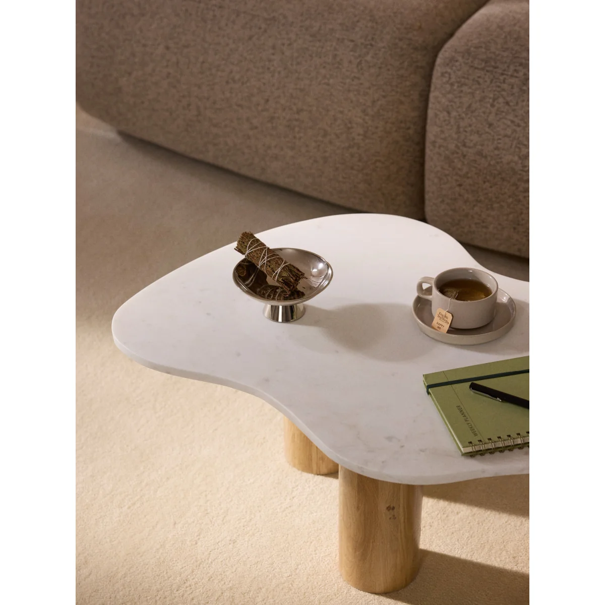 Organic-Shaped Marble Coffee Table Naruto – image 10