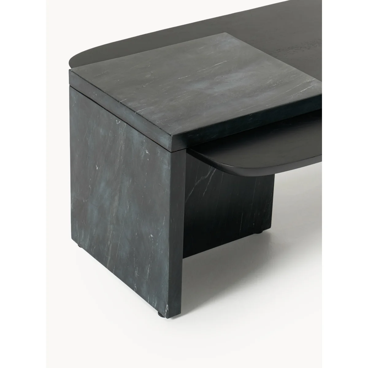 Oak Wood and Marble Coffee Table Naida – image 4