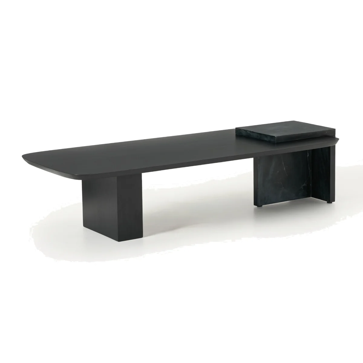 Oak Wood and Marble Coffee Table Naida – image 1
