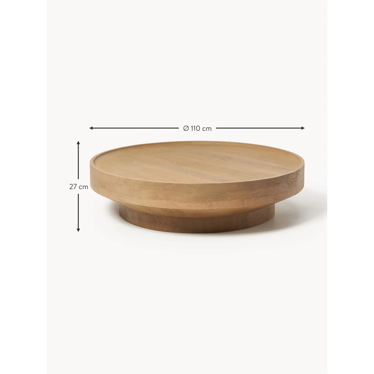 Round XL Mango Wood Coffee Table Benno – image 6