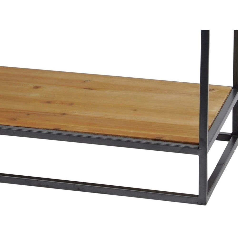 Kempsey Glass Top Wood Console Table – image 3