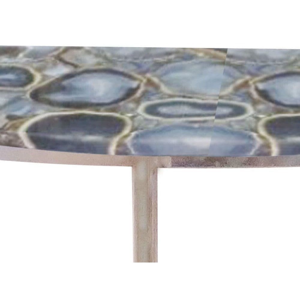 Meso Agate Curved Half Moon Console Table – image 3