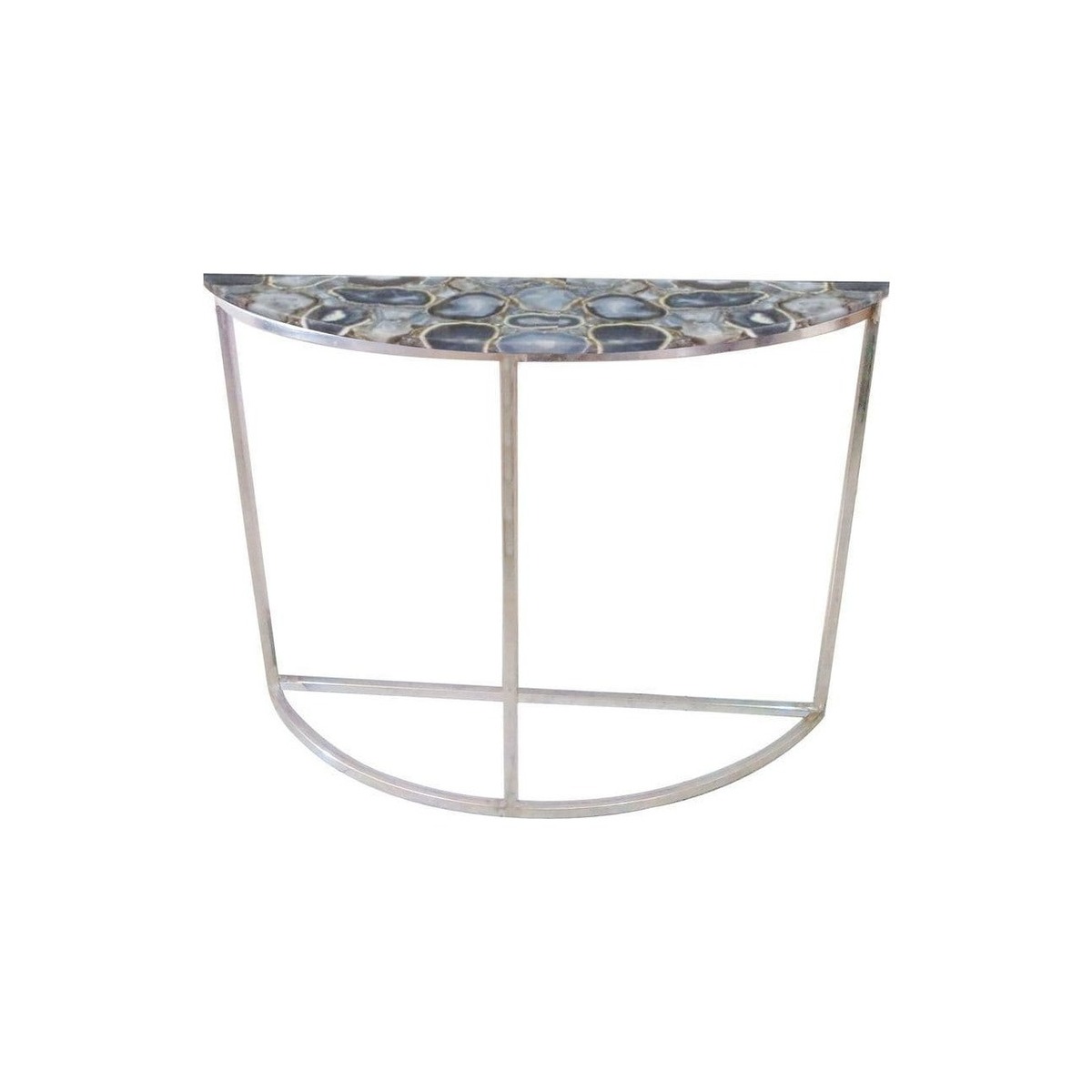 Meso Agate Curved Half Moon Console Table – image 1