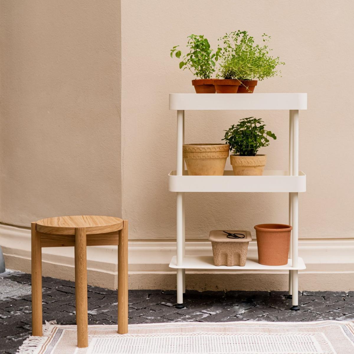 Piazza Beige Nolle Console 3-tier with Feet – image 4