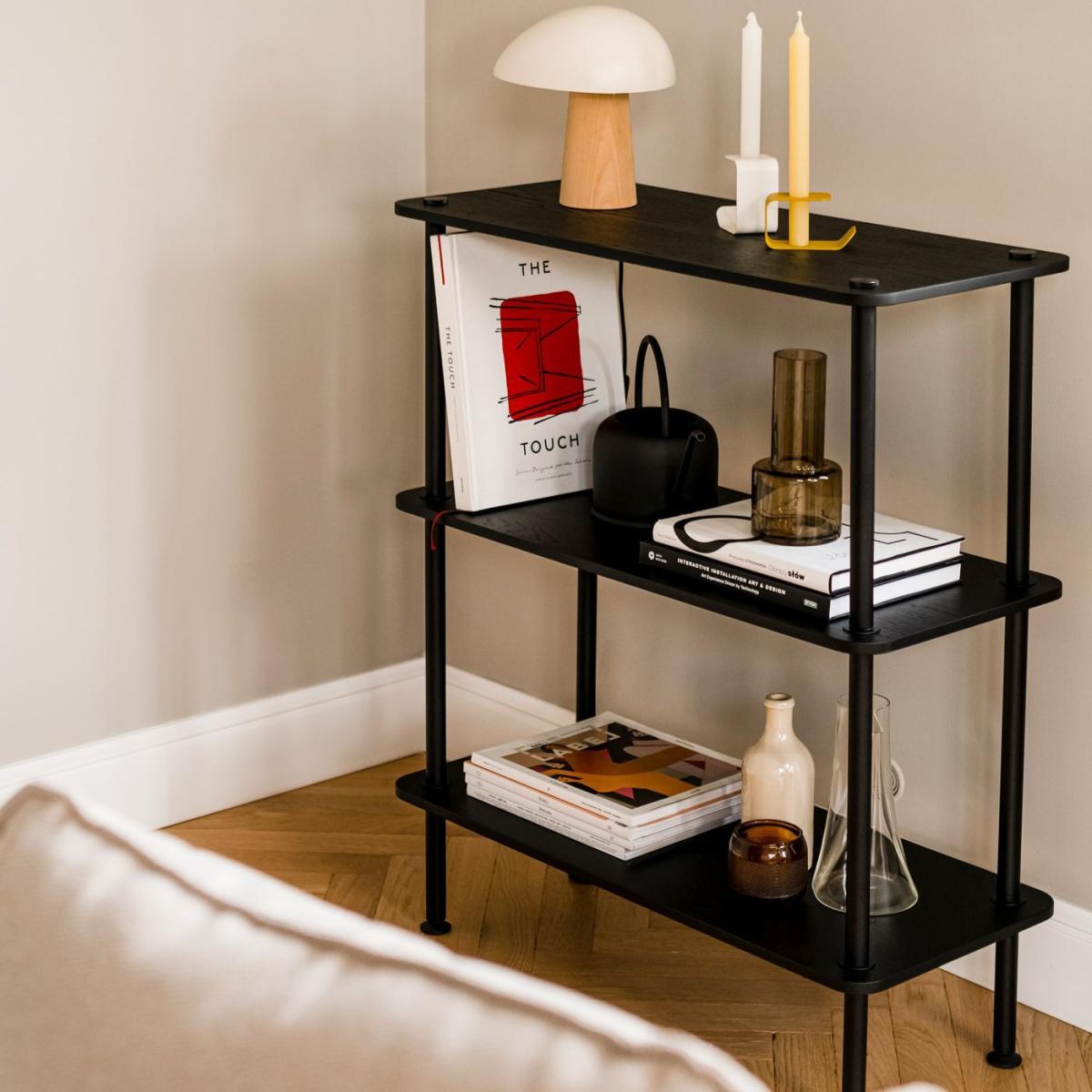 Vulcano Black Nolle Console 3-tier with Feet – image 2