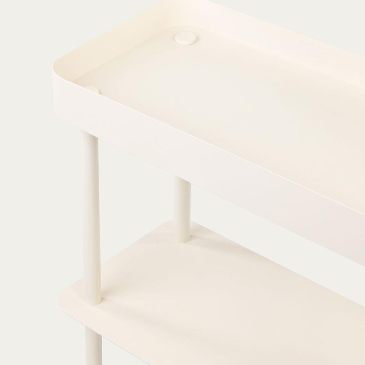 Piazza Beige Nolle Console 2-tier with Wheels – image 2