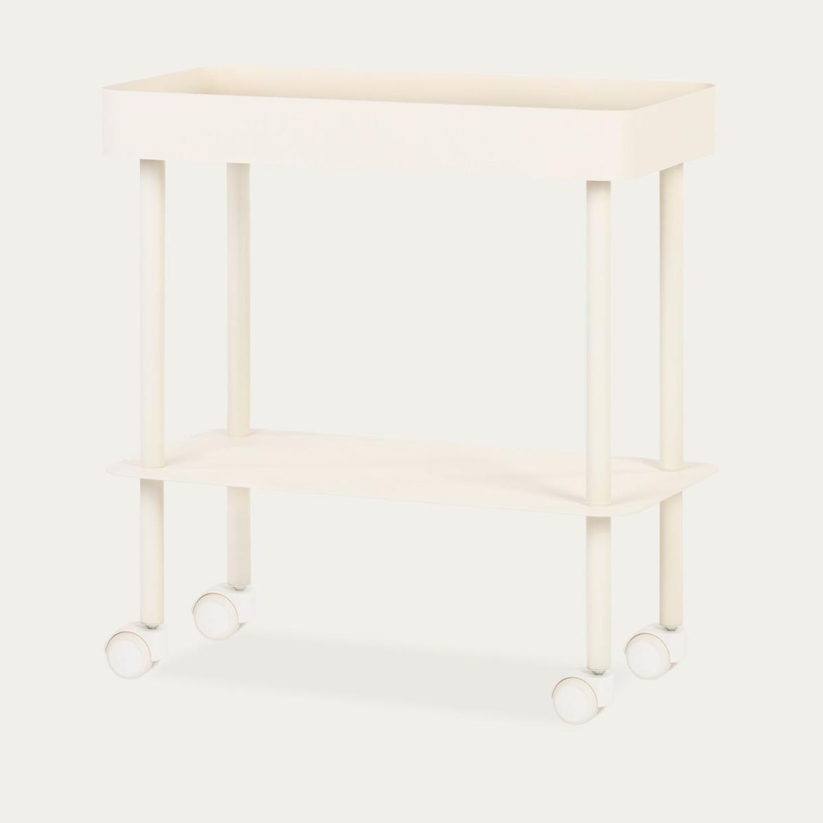 Piazza Beige Nolle Console 2-tier with Wheels – image 3