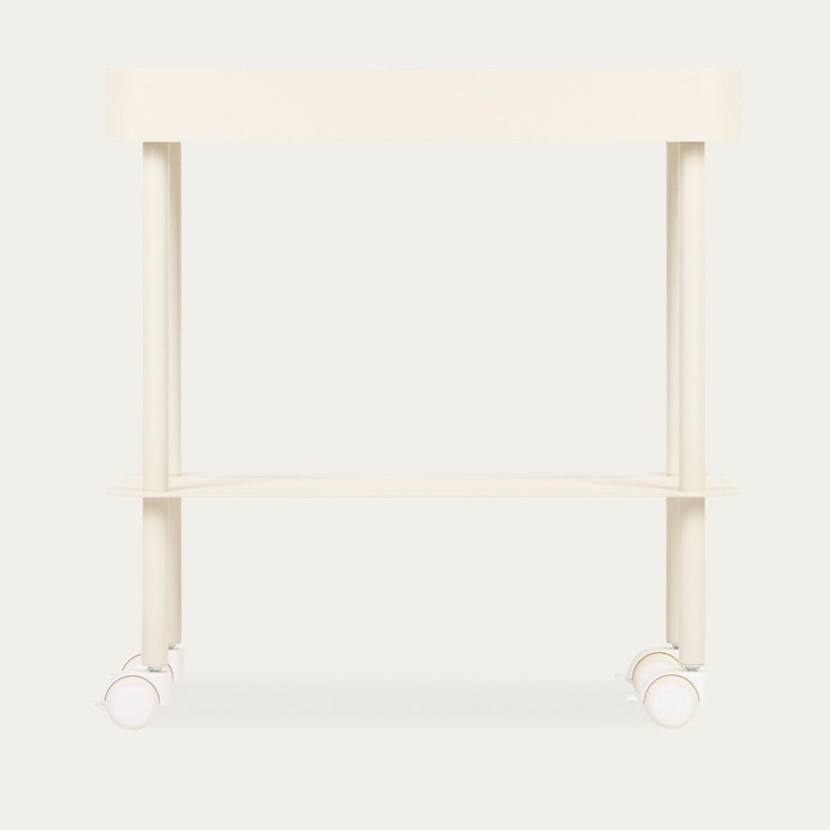 Piazza Beige Nolle Console 2-tier with Wheels – image 1