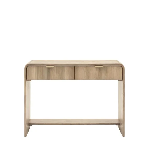 Cedar & Sage Ontario Mango Wood 2 Drawer Console Table – image 4