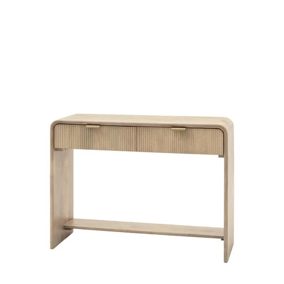 Cedar & Sage Ontario Mango Wood 2 Drawer Console Table – image 5