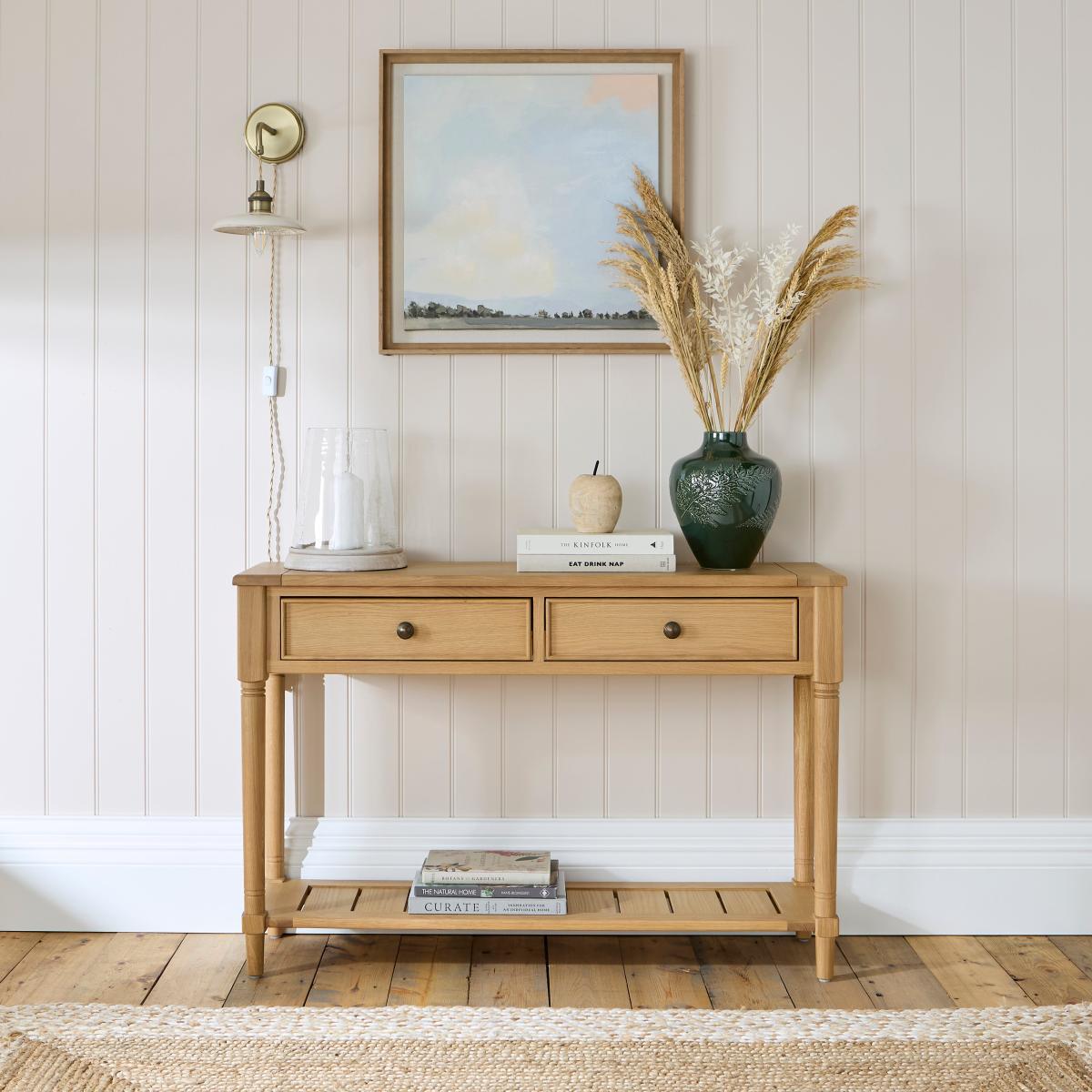 Churchgate Walcote Console Table, Oak Oak – image 2