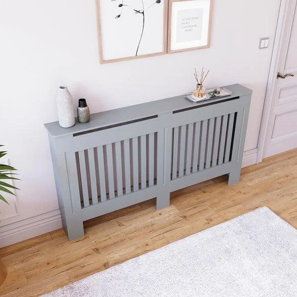 Return - Vida Designs Chelsea Radiator Cover, Grey Large – image 3
