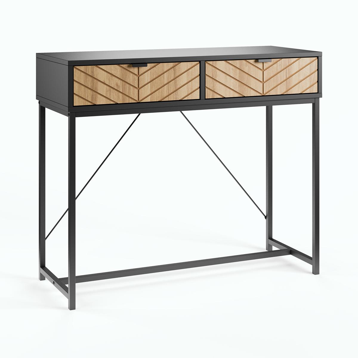 Nixon 2 Drawer Console Table Black – image 6
