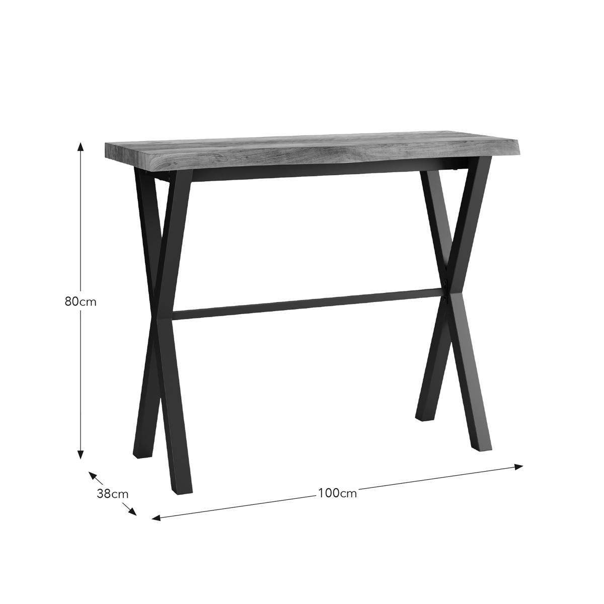 Ezra Console Table, Rustic Wood Effect Rustic Oak Effect – image 6