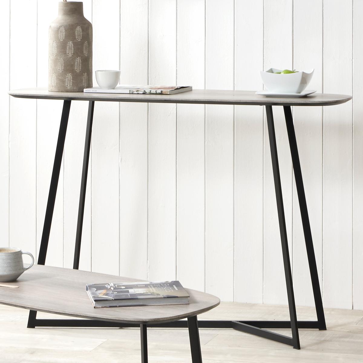 Pacific Ukiah Console Table, Wood Effect Grey – image 1