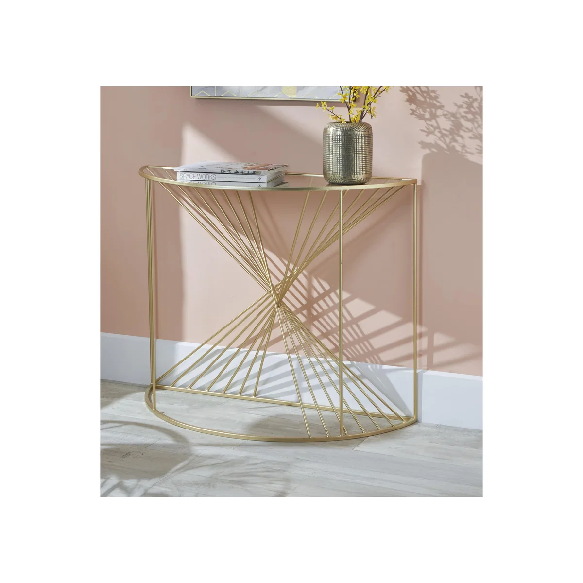 Vertu Half Moon Console Table - Living Room Furniture - In Time for Christmas – image 2