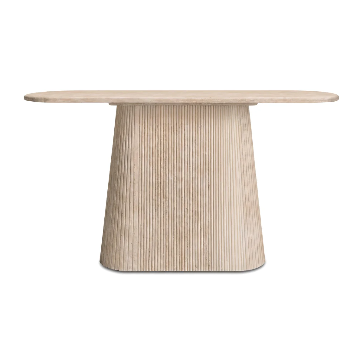 Romeo Oval Console Table with Pedestal Base - Living Room Furniture - In Time for Christmas – image 1