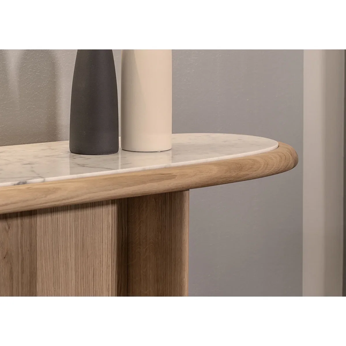 Heal's Suiseki Console Table Oak Carrara Marble – image 3