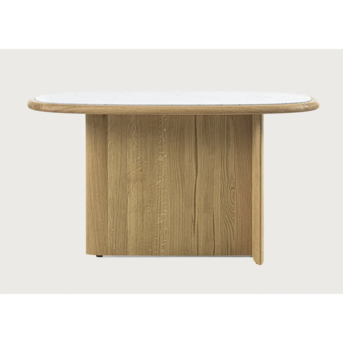 Heal's Suiseki Console Table Oak Carrara Marble – image 4
