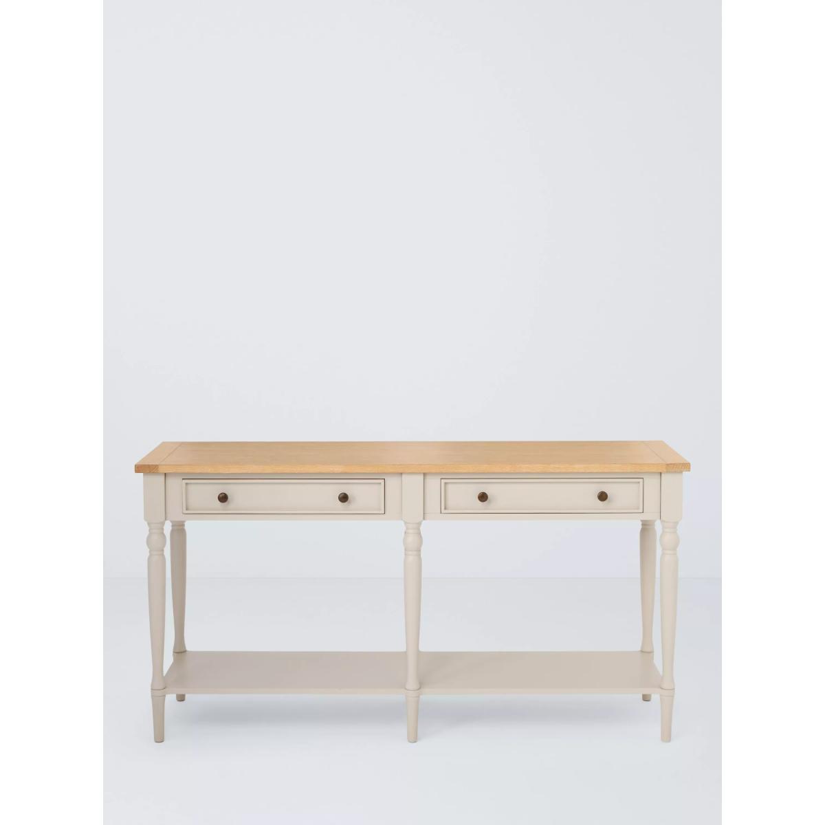 John Lewis Foxmoor Large Console Table, FSC-Certified, Oak & White – image 2