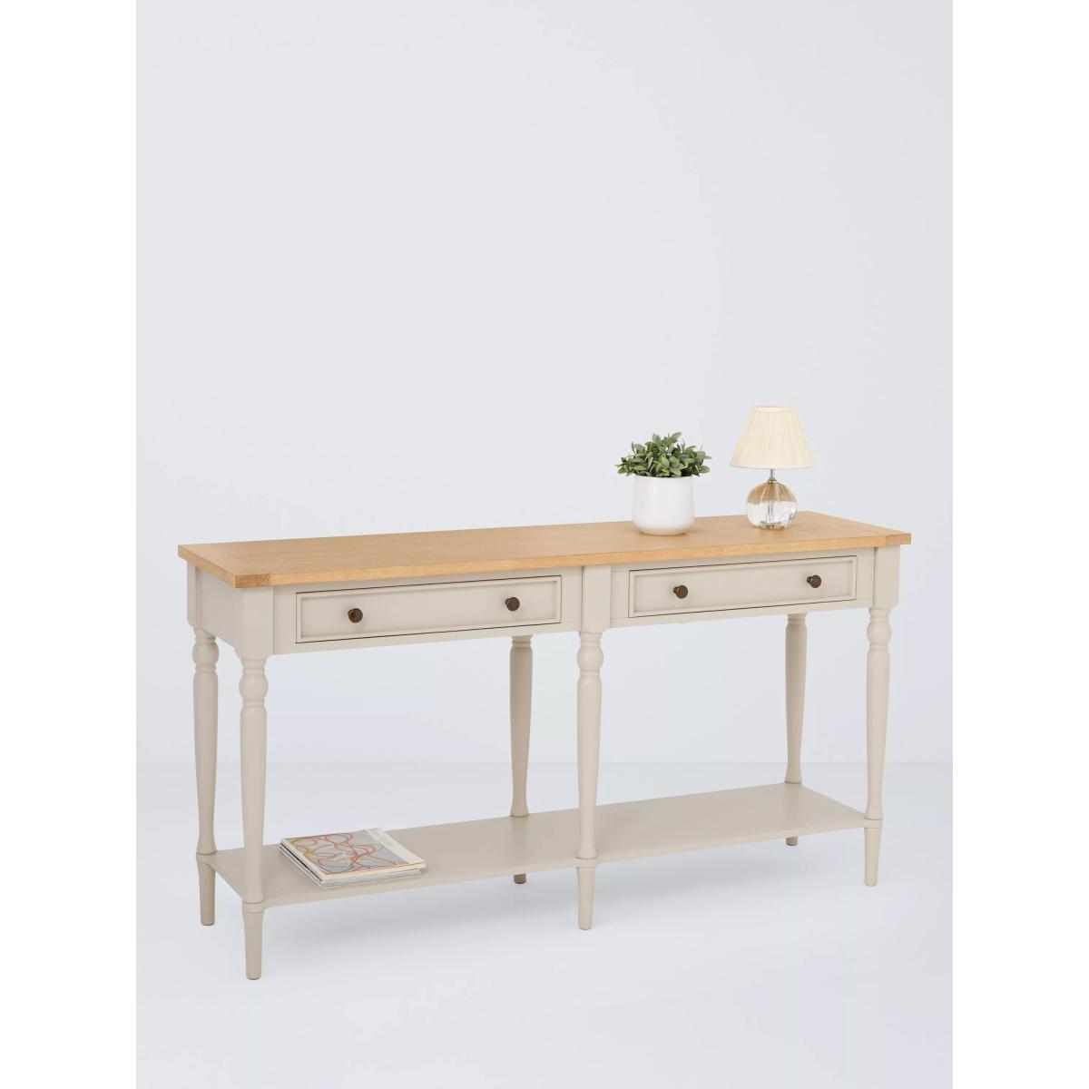 John Lewis Foxmoor Large Console Table, FSC-Certified, Oak & White – image 4