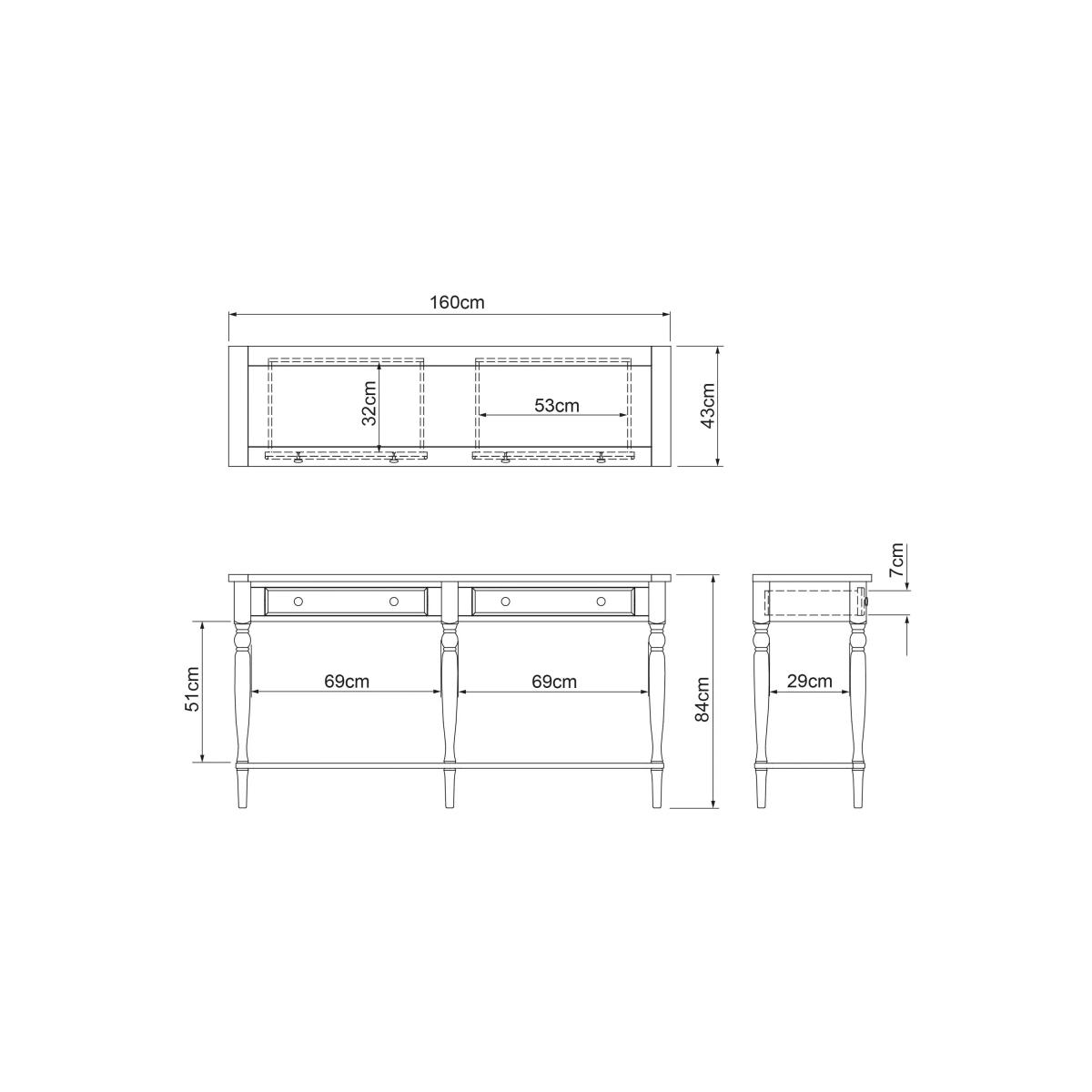 John Lewis Foxmoor Large Console Table, FSC-Certified, Oak & White – image 5