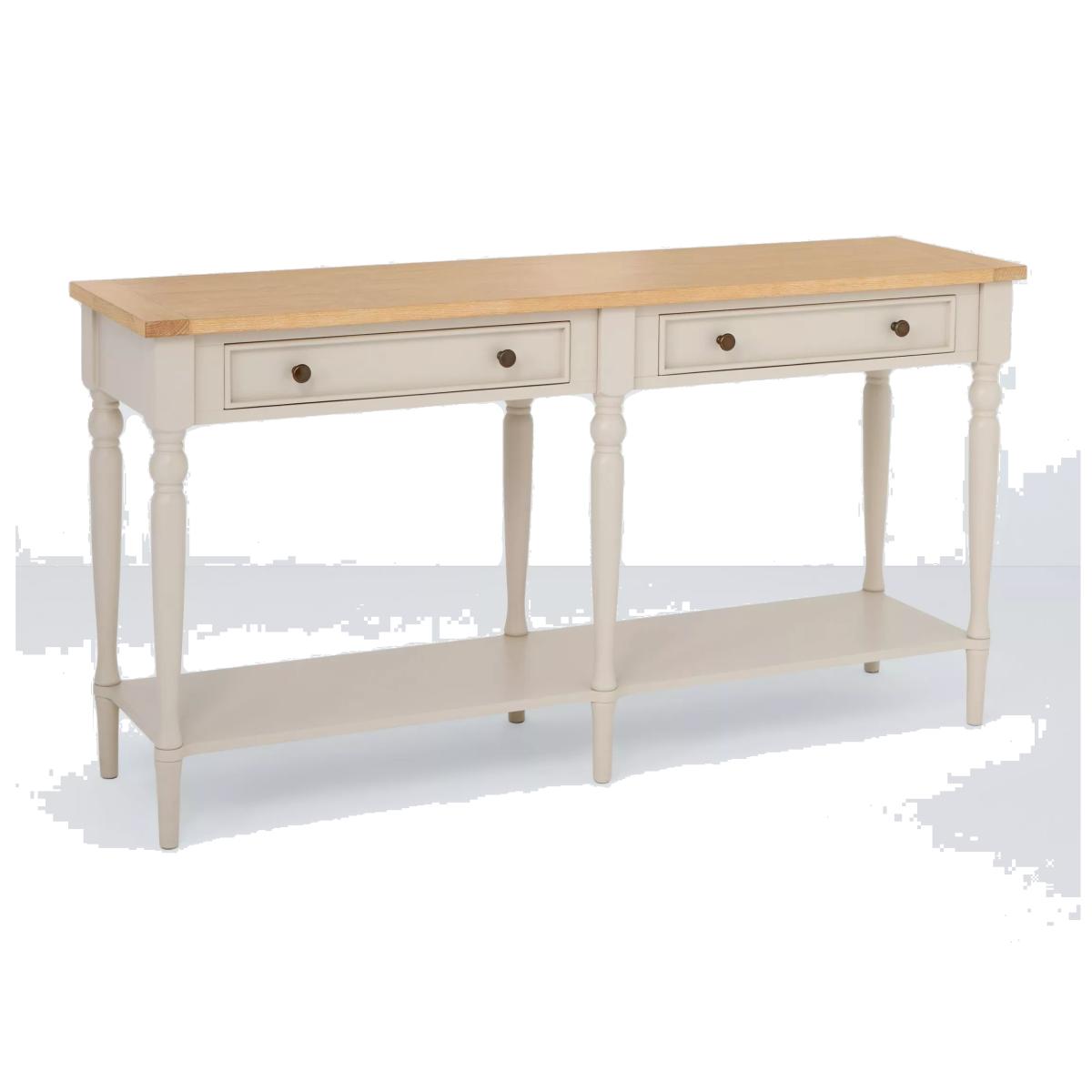 John Lewis Foxmoor Large Console Table, FSC-Certified, Oak & White – image 1