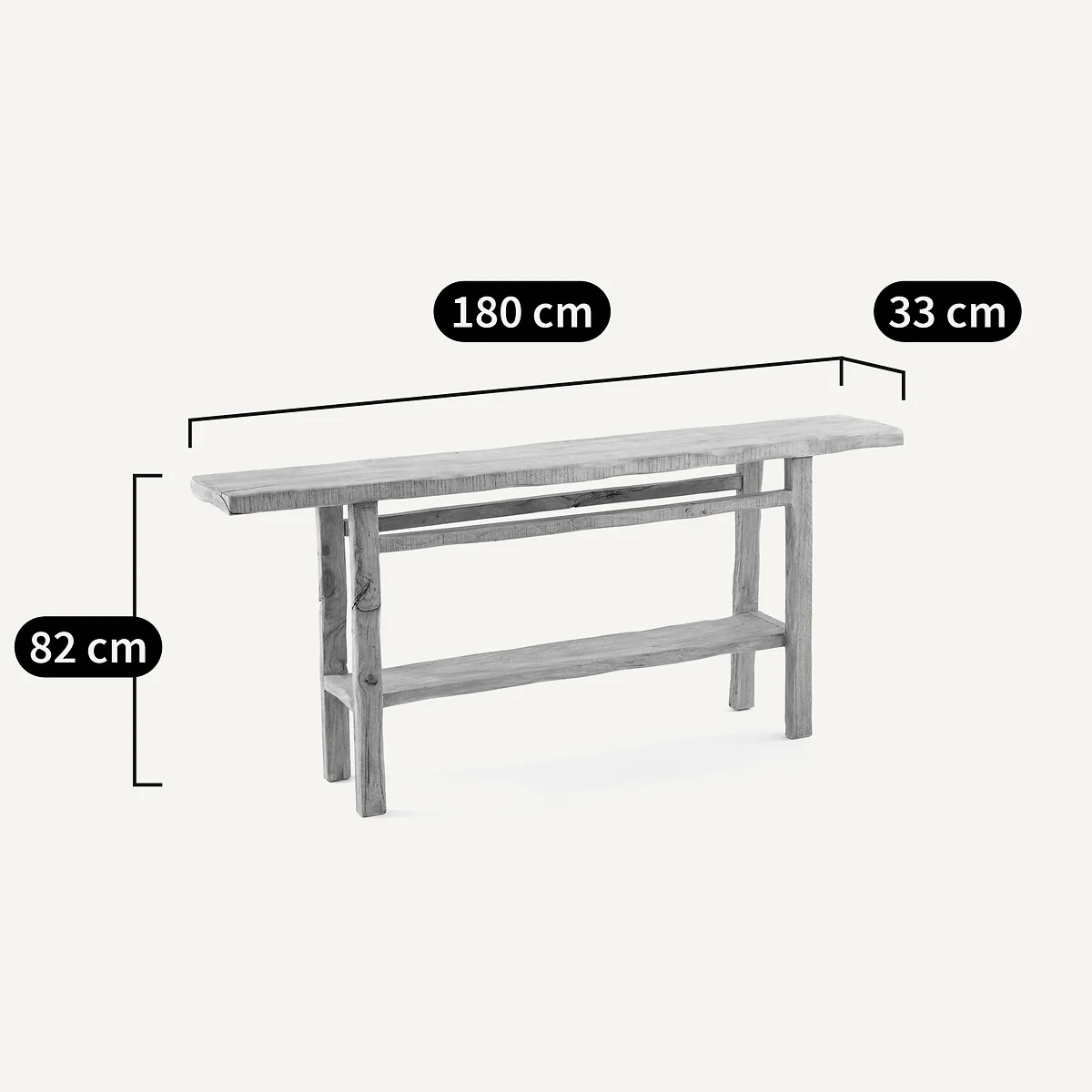 Sumiko XL Recycled Solid Elm Console Table – image 4