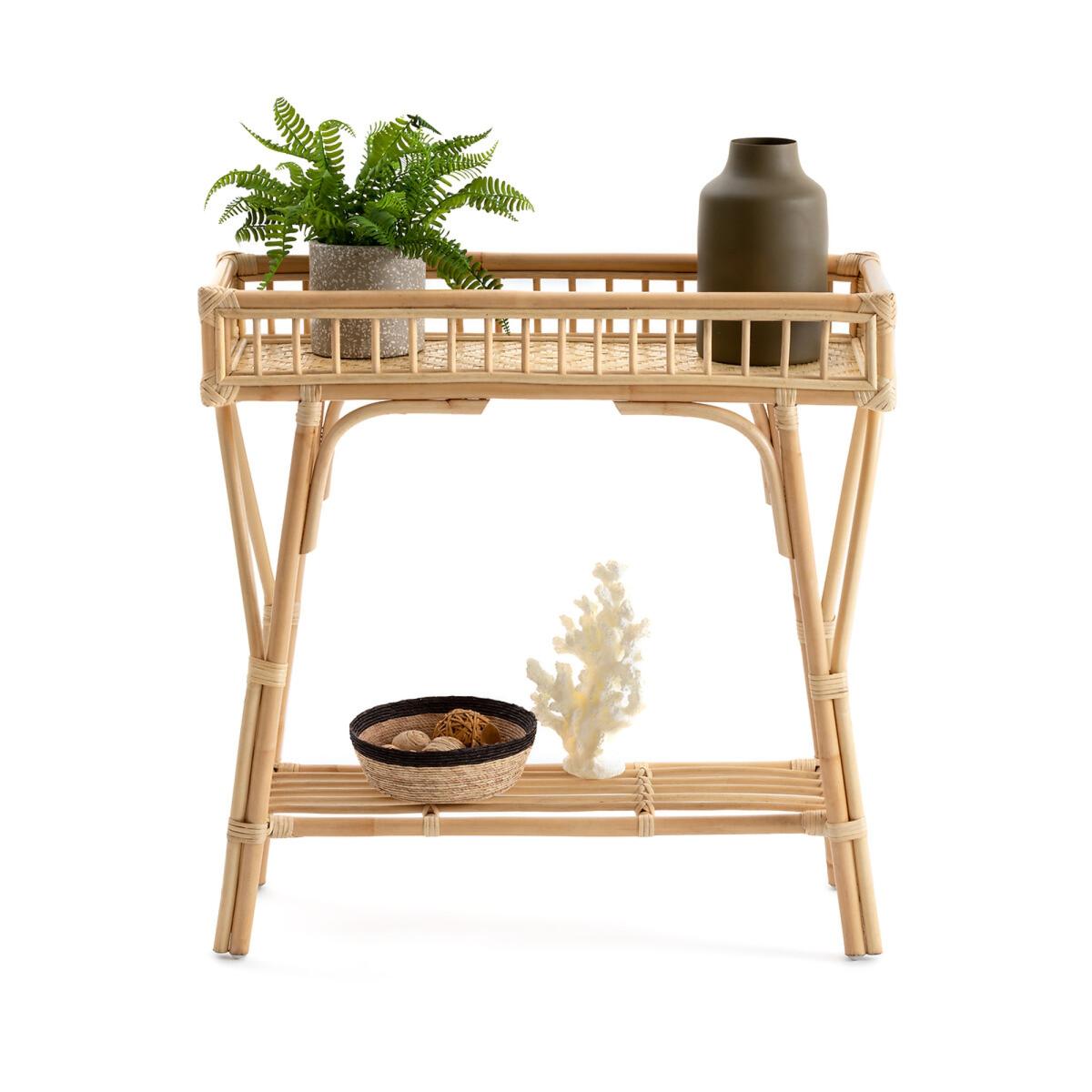 Nyla Rattan & Bamboo Console Table – image 2