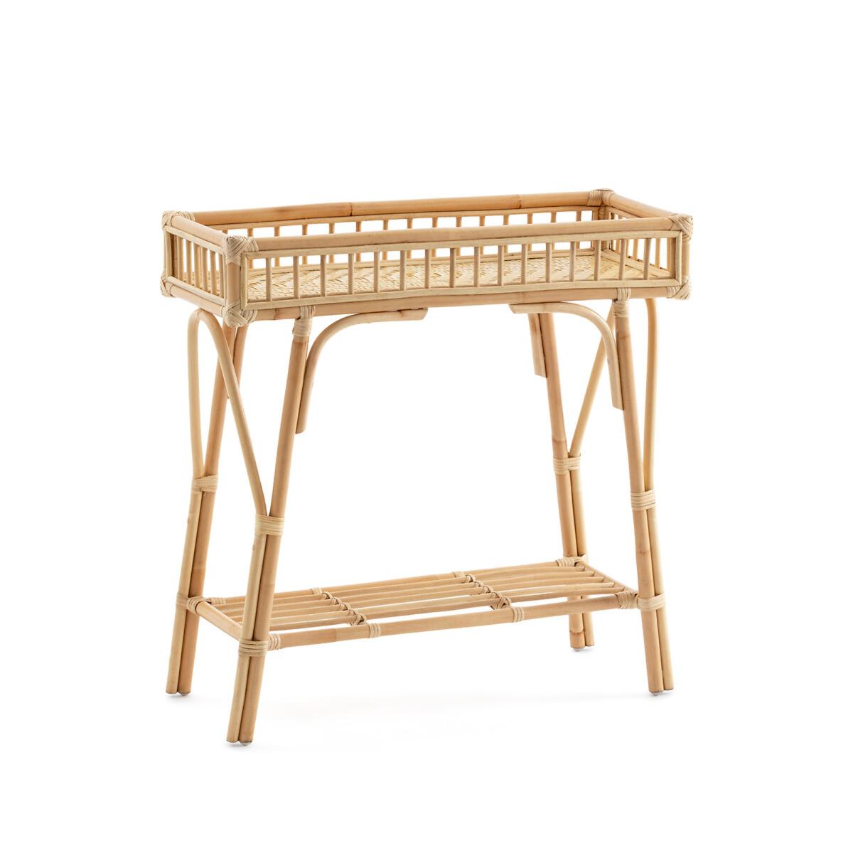 Nyla Rattan & Bamboo Console Table – image 3