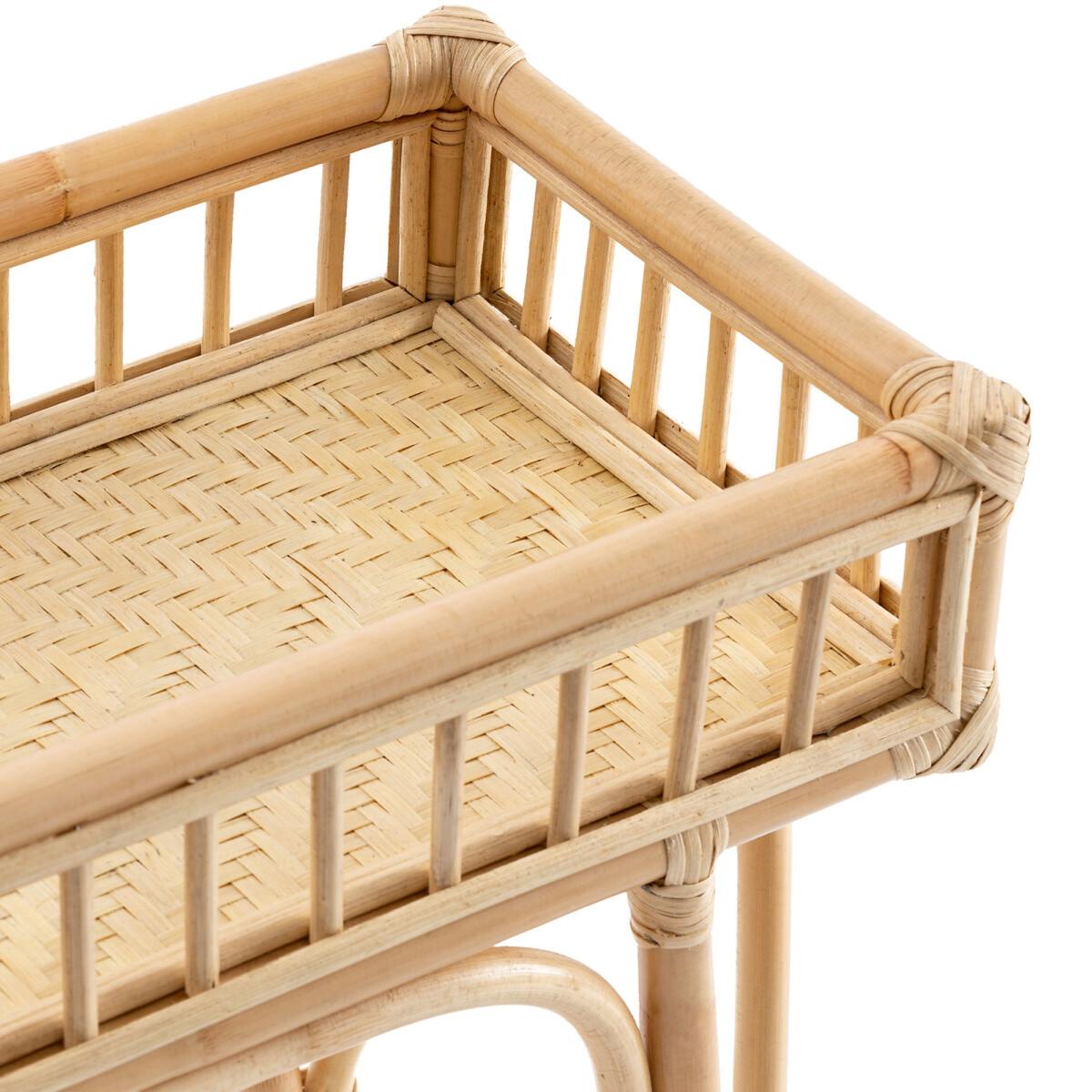 Nyla Rattan & Bamboo Console Table – image 5