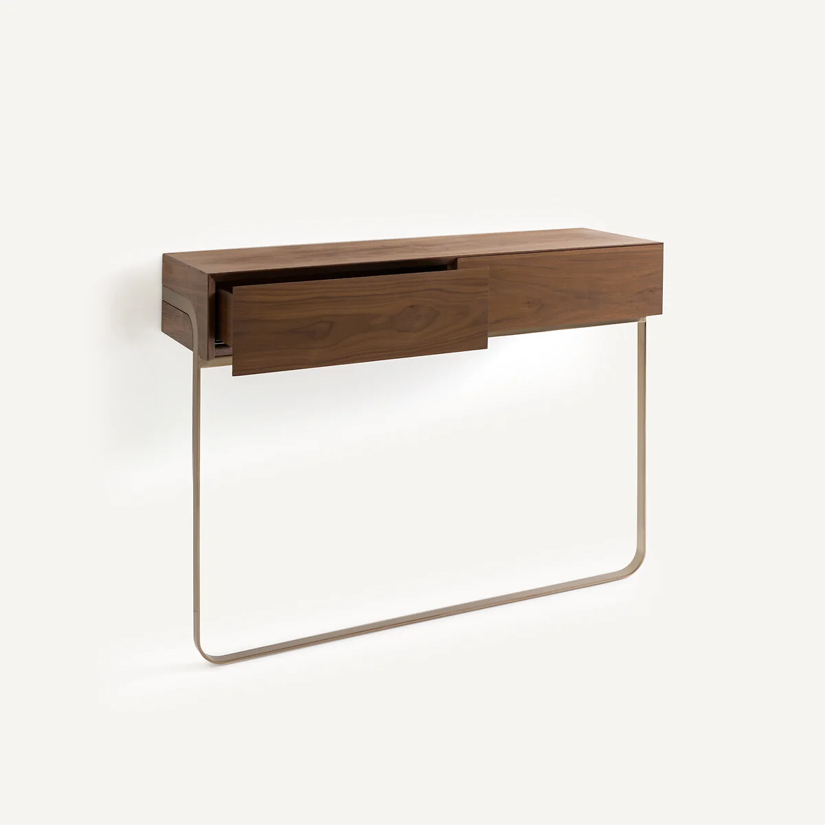 Merten Wall-Mounted Console Table in Walnut Veneer – image 4