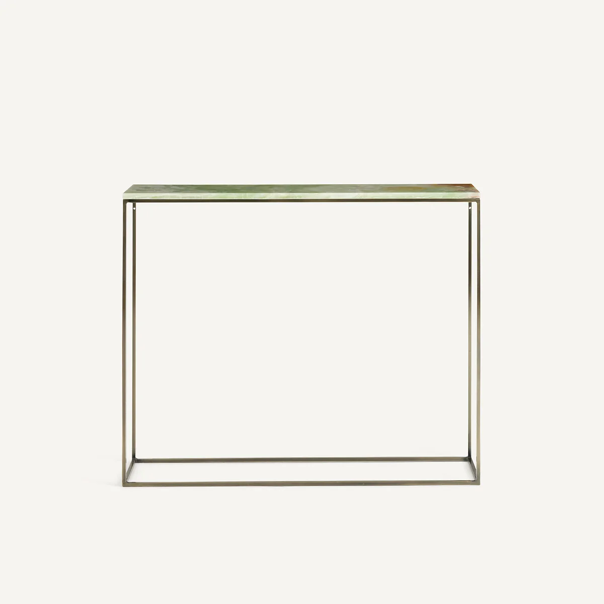 Mahaut Jade and Metal Console Table – image 2
