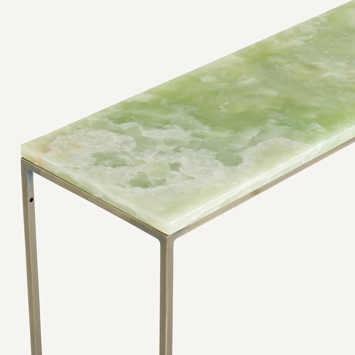 Mahaut Jade and Metal Console Table – image 3