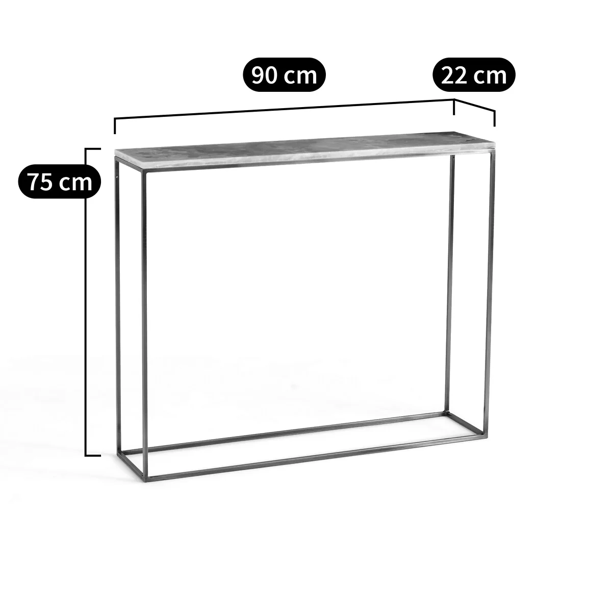 Mahaut Jade and Metal Console Table – image 6