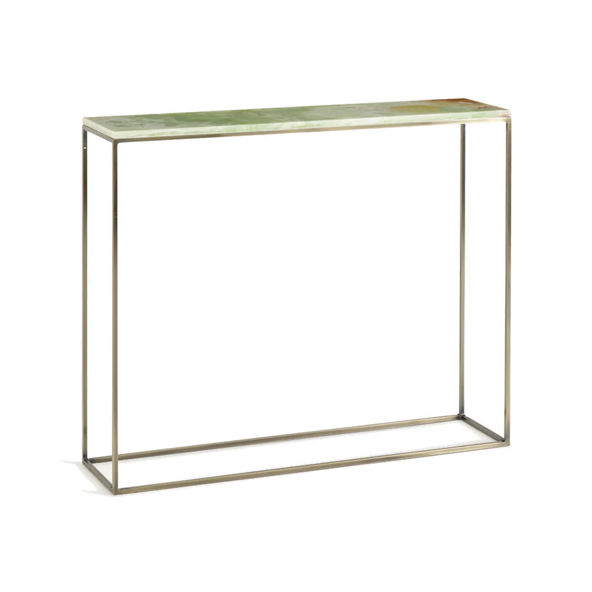 Mahaut Jade and Metal Console Table – image 1