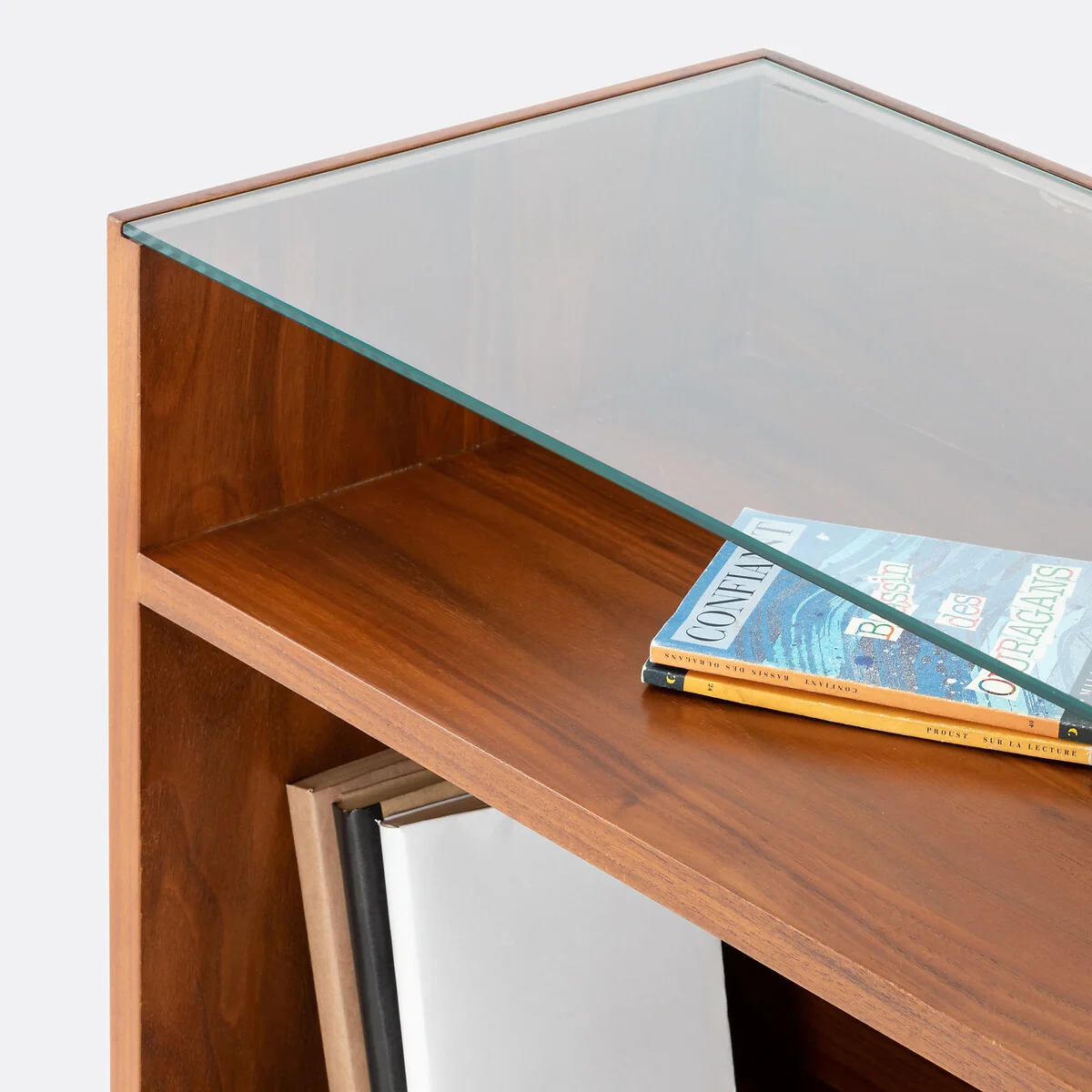 Watford Vintage Console Table with Shelving, Walnut Veneer – image 4